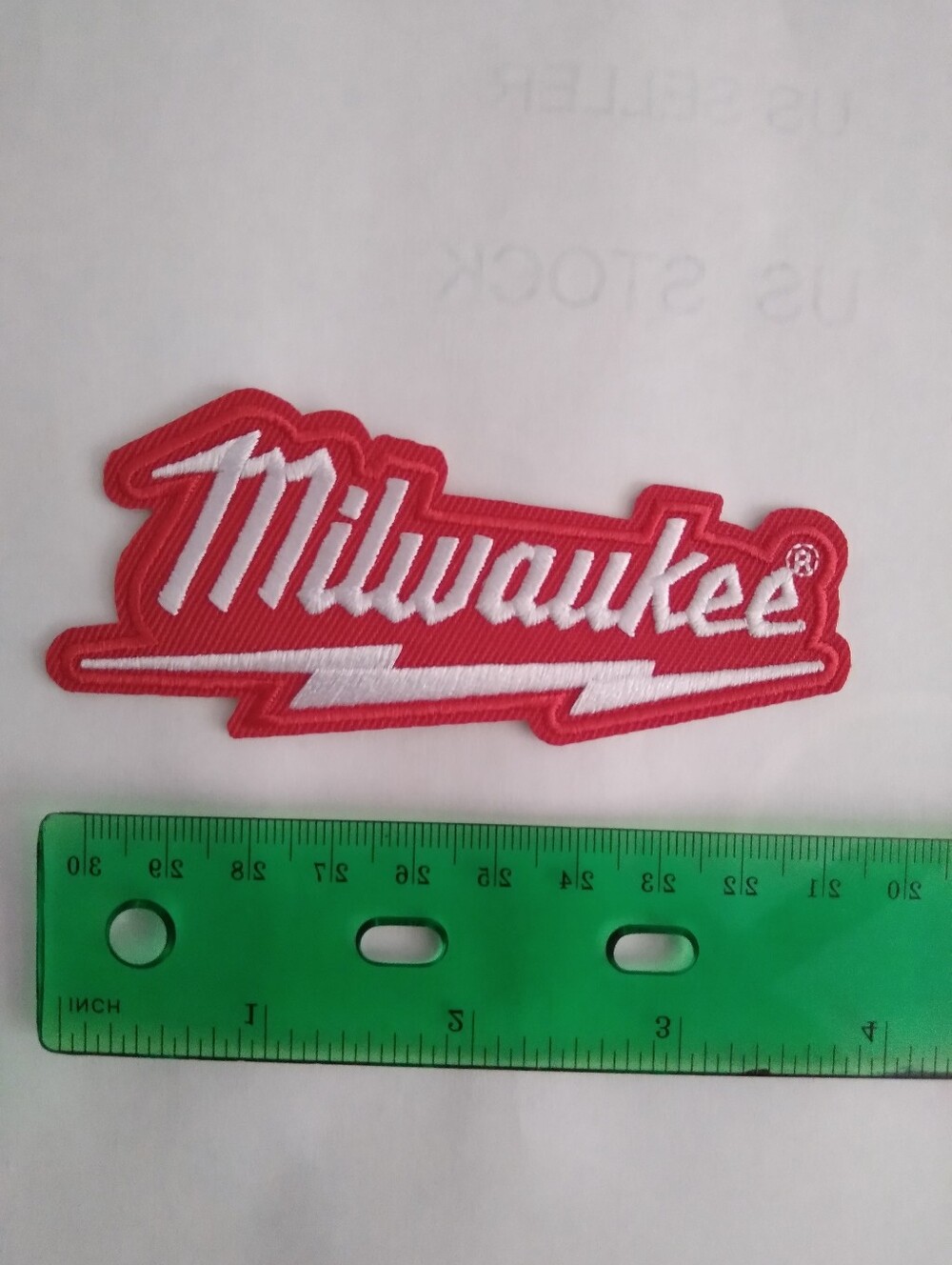 Milwaukee Red & White Embroidered Patch